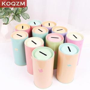 [COD] KOQZM KITCHEN 1PC Tinplate Round Animal Piggy Bank Color Piggy Bank Metal Coin Box Home Decoration Money Box