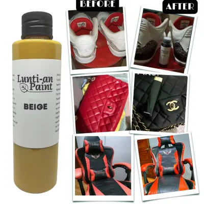 Beige Matte Leather Paint Midsole Paint Shoe Paint Sneakers Paint DIY Shoe Restoration Paint Acrylic and Non Acrylic for Leather Bags shoes and wallets Water based Paint