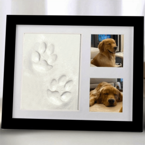 FUNG Imprint Clay Baby Hand and Footprints Kit Non-Toxic Paint DIY Keepsake Photo Frame New Mom Gifts Horizontal Frame Clay Handprint Keepsake Frame For Dogs and Cats