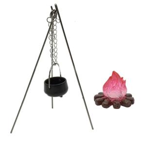 Model Hanging Cauldron Dollhouses Cauldron 1:12 Scale Realistic Cookware Hanging Pots Model for Kitchen Fun