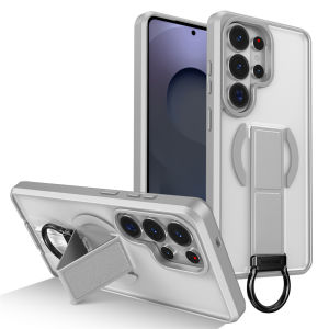 Magnet Folding Magnetic Stand Phone Case For Samsung S26 S24 S25 Ultra S23 Plus For Magsafe Frosted Slim PC Translucent Cover