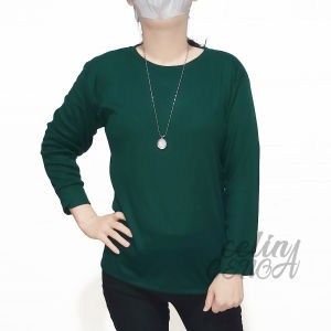 BAJU ATASAN WANITA LENGAN PANJANG DROPNRDLE PREMIUM/RIB / Tumblr Tee Wanita O-neck Lengan Panjang / COD-Kaos Polos Wanita Lengan Panjang