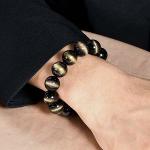 Montagne Jewelry Natural Top Grade 7A+ Obsidian Bracelets Brazil Fine Jewellery bracelets for women Cuff