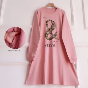 Tunik Wanita Lengan Panjang Dan Tunik Kaos Katun Combed 24s S M L XL XXL 3XL Baju Atasan Jumbo Adem