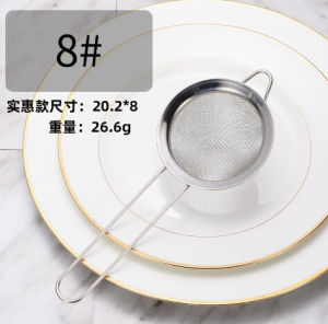 【VIDKHSY Store】Stainless Steel Fine Mesh Strainer Sieve - Flour Sifter Oil Leakage Scoop Food Colander Filter Screen for Kitchen Baking Frying