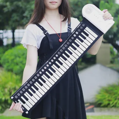 Portable Foldable Roll Up MIDI Flexible Piano 49 61 88 Keys Silicone Soft Keyboard Electronic Organ musical gifts for kid