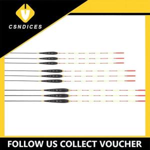 [Csndices] Fishing Float Wood Fluorescent High Sensitivity Bobber Luminous Float Marked Bold Fishing Light Float Fishing Accessories