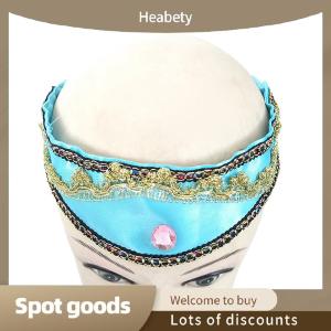 Heabety Fashion Girls Jasmine Blue Headbands Large Children Headwear Arabian Princess Hair Bands For Cosplay Party Hair Accessories