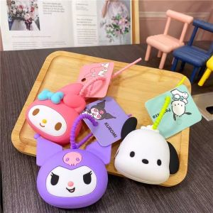 Sanrio Mini Storage Bag Keychain Cartoon Kuromi Cinnamoroll Bag Car Key Pendant Anime Cute Hello Kitty Coin Wallet Keychains