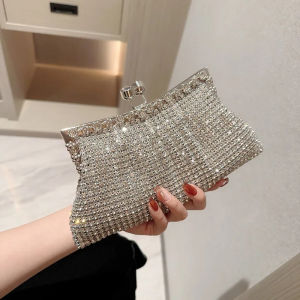 Wanita beg klac malam parti Formal perkahwinan Prom Purses Golden Glitter Purse mewah Elegant rantaian bahu beg