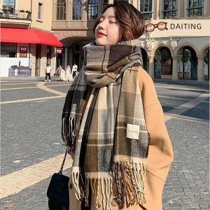 DAITING New Fashion Winter Plaid Scarf Female Autumn And Winter Everything New Casual Classic Imitation Cashmere Plaid