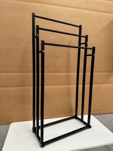 Movable Towel Rack Standing With Wheels 3 Tiers Metal Towel Drying Rack With Handle And 2 Hooks Gap Storage Cart Towel Holder For Bedroom Bathroom Balcony Kitchen Narrow Shelf Rack Slim Storage Rack Organizer Multifunction Storage Rack