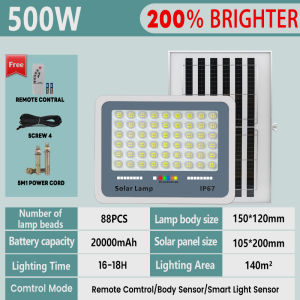 ☀️Solar light outdoor waterproof LP67 flood light indoor Lamp Street light with solar panel