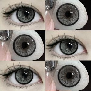 Grey✨คอนแทคเลนส์สีเทา รุ่นธรรมชาติขายดี รุ่นแฟชั่นขายดี บลิงบลิงๆ Grey-14.0~14.5mm รายเดือน