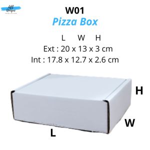 Pizza Box-#8-White Pizza box-Carton Box-Packaging box-Courier box