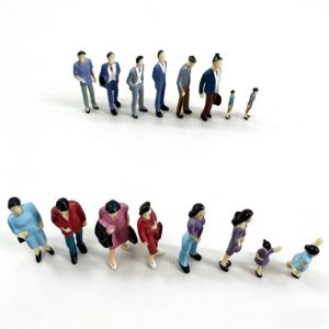 FELIZ 14pcs/set Mixed Color Scale Figures Assorted Poses Standing People Character Model Miniature Dolls 1:42 Scale Miniature Miniatures Landscape Model