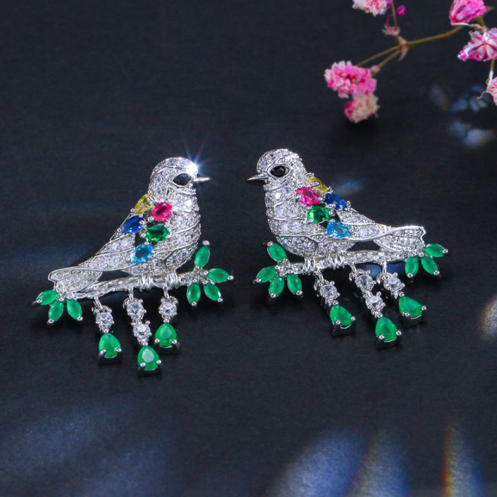 SEQUITO%20Lucky%20Bird%20Sterling%20925%20Silver%20Tassel%20Drop%20Earrings%20Paved%20Multicolor%20AAA%20Cubic%20Zircon%20Vivid%20Swallows%20Shape%20Women%20Ear%20Jewelry%20for%20Banquet%20Party%20SE710%20-%20Image%208