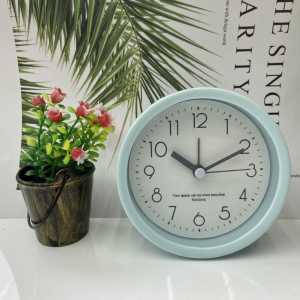 am Waker Jam Alarm Jam Meja / Dekorasi Jam Alarm Polos Bulat