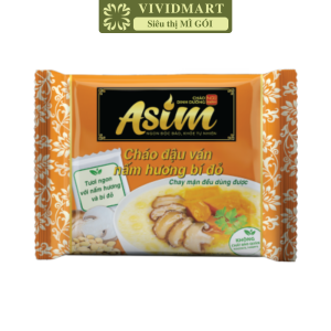 [GÓI LẺ] - ASIAFOODS - Cháo Asim (có gói rau thịt thật) 5 vị: Đậu ván Đậu xanh Đậu đỏ Đậu trắng Đậu đen (72-74g/gói)