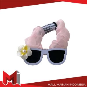 MallMainan-C934 Ikat Rambut Wanita Motif Kacamata Kunciran Fashion Lucu / Kuncir Rambut Anak Perempuan Cepol Rambut Wanita Kekinian