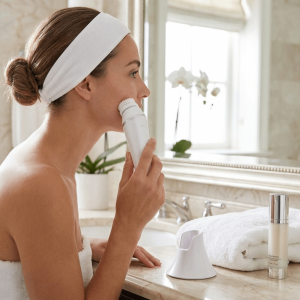 PHANT Silicone Electric Facial Cleansing Brush USB Recharge 4 Replaceable Brush Heads Face Cleansing Device Skincare Tool Genttle Face Scrubber Daily