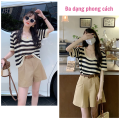 Áo len mongtoghi nữ cổ tròn cộc tay lỡ form dáng rộng phong cách hàn quốc hàng dệt kim montergy Quảng Châu AL15. 