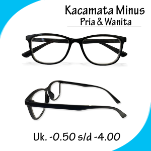 Frame Kacamata minus Mika Square Kotak Lensa Rabun Jarak Jauh murah Kacamata Mines Pria Wanita Dewasa Remaja - READING GLASSES MURAH