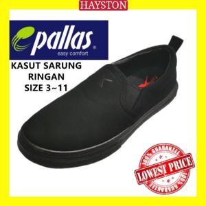 PALLAS X Black School Shoes Slip On | Kasut Sekolah Hitam Sarung Slip On  | Pallas Jazz Kasut Hitam Sarung 018BK