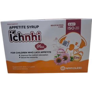 Siro Ích Nhi Plus Nam Dược bổ sung kẽm seien và lysin giúp trẻ ăn ngon (4 vỉ x 5 ống x 10ml)