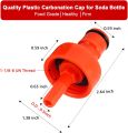 Carbonator Cap, 4 Pack Plastic Carbonation Cap 5/16” Barb Ball Lock Counter Pressure Bottle Filling Cap Forced CarbonationBottle Filling CO2 Coupling Cap for Soda Beer with Extra 9 O-Rings. 