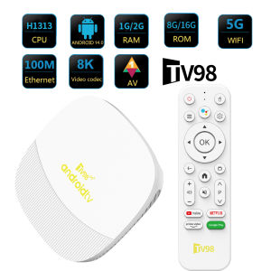 Smartifact MXQ Pro TV98 ATV Max (8+128) Ultra HD 8K Smart Android TV Box Support 2.4G/5G Dual WiFi Bluetooth 5.0 Android 14 Allwinner H313 Quad Core Media Player Set Support DLNA Airplay Miracast TV Receivers