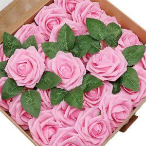 10pcs Foam Rose Head Pe Fake Flowers Party Wedding Romantic DIY decorate Premium Artificial Flowers