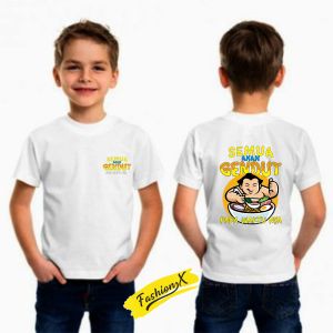 Kaos Anak Pria Semua Akan Gendut Baju Distro Keren Katun Tc30s Murah Sablon