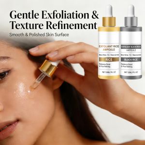 new 2 In 1 Rice Exfoliant Peeling Ampoule Gentle Exfoliating Peel Shot Glow Exfoliating Face Serum For Dead Skin/Blackheads Removal hot