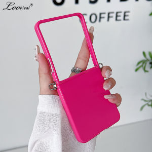 Luxury Candy Solid Color Glossy Case for Samsung Galaxy Z Flip 7 6 5 4 3 Zflip Flip7 Ultra Slim Soft TPU Shockproof Back Cover