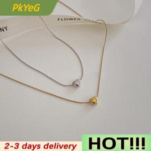 PkYeG Minimalist Clavicle Necklaces For Women Tiny Heart LOVE Necklaces Dainty Fashion Jewelry