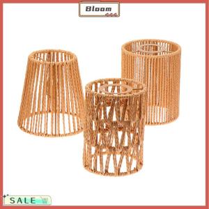 Follow Get New[Bloom Z] 1 Piece Vintage Hanging Lampshade Handmade Woven Lamp Shade For Living Room Bedroom Hotel Simulated Rattan Light Fixture