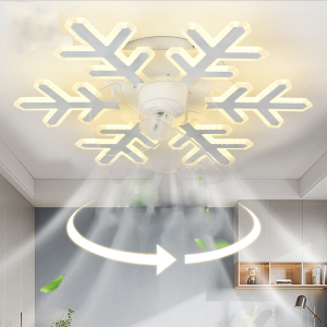 2 in 1 Ceiling Fan Lights with Remote Control Flower Leaf Ceiling Fan with LED Light Smart APP Inverter Ceilings Fan Light for Living Room House Decor