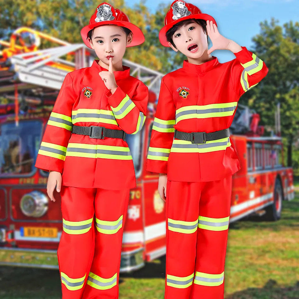 Fire Truck Fireman Fancy Dress Child Firefighter Costume Set