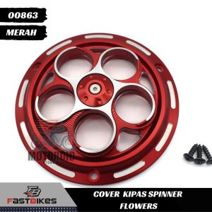 Fastbikes Cover kipas Spinner Kembang Vespa All Matic Full Cnc flower