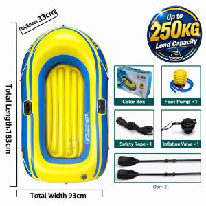 【COD】Inflatable Fishing Boat 2/3 Person Thick Kayak Canoe Rubber Boat EXPLORER 200/300 for Adults