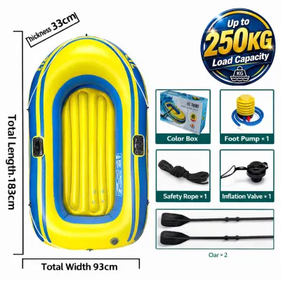 【COD】Inflatable Fishing Boat 2/3 Person Thick Kayak Canoe Rubber Boat EXPLORER 200/300 for Adults