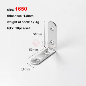 (10pcs) Stainless Steel Angle Bracket 90 Degrees Cabinet Bracket Corner Brace Furniture Cabinet Board Connector fixed
