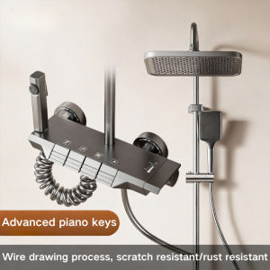 【Local Shipping】DOVVA | 304 Stainless Steel Pressure-Enhanced Thermostatic Shower Set LED Ambient Lighting