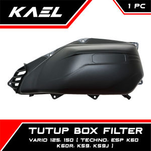 Tutup Box Filter Vario 150 2018-2022 Esp New LED keyless/Vario 125-150 2012-2022-Techno 125 FI CBS-STD-ISS Helm In F1 2012-2015 & PCX 150 Lama 2012-2014 Penutup Saringan Cover Udara