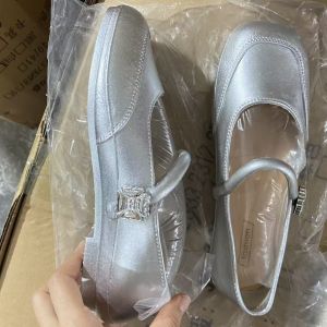 [Free Shipping] Retro Ballet-Style Round-Toe Shallow Pumps WomenS Spring/Summer Korean-Style New Soft-Soled Loafers Small Leather Shoes For Women