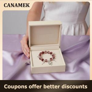 【 CANAMEK 】 Cute Butterfly Beaded Bracelet Adjustable Elastic Rope Trendy Jewelry Gift For Girlfriend Everyday Use