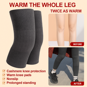 Not Cashmere Free Return Autumn Winter Long Warm Cashmere Knee Pads for Adults Men and Women Comfortable AntiSlip Ideal for Cold Legs