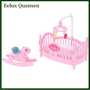 Eelux Giường búp bê ngựa Trojan phòng em bé đạo cụ sân chơi thu nhỏ