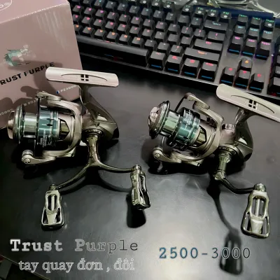 Máy câu cá máy câu lure kim loại cối nông siêu êm tay quay đôi tay quay đơn cân bằng bạc FZ 2500 - S3000